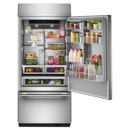 20.8 Cu. Ft. 36" Built-In Bottom Mount Refrigerator With Platinum Interior - Stainless Steel With PrintShield Finish
