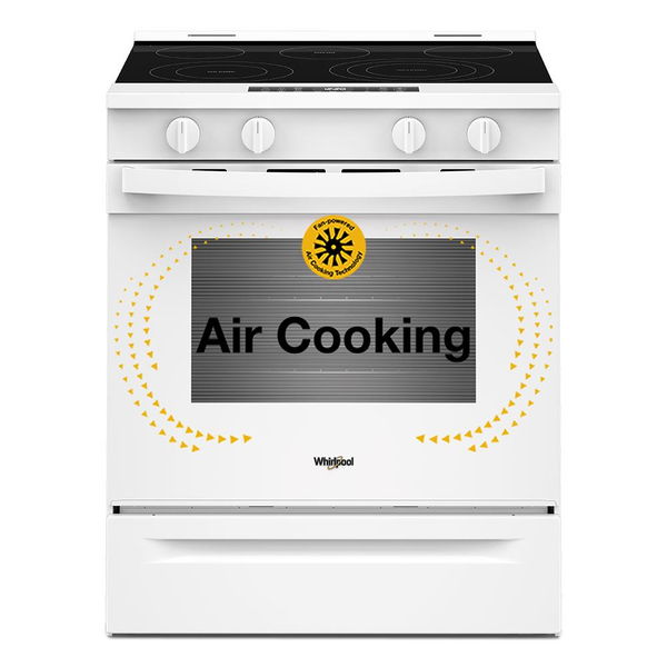 30" Electric Smart Range With Air Cooking Technology - White