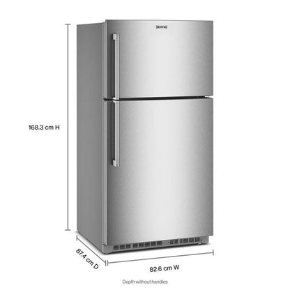 33" Wide Top-Freezer Refrigerator With Garage Mode, 21 Cu. Ft. - Fingerprint-Resistant Stainless Finish