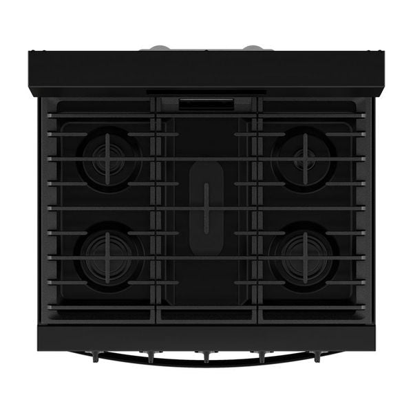 30" Gas Range With Air Cooking Technology, No Preheat Air Fry And Air Baking And Self Clean - Black