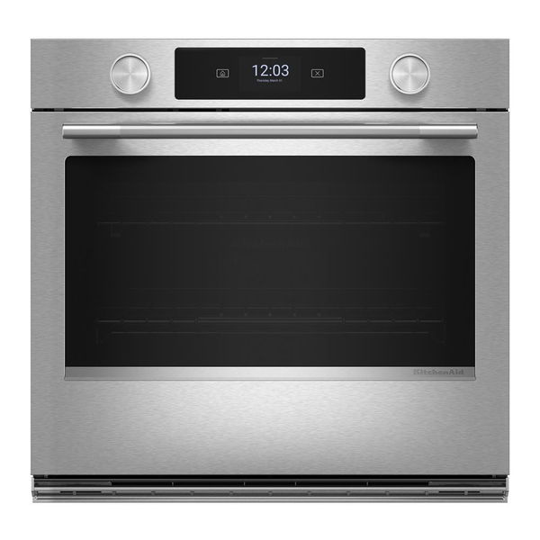 30" Smart Electric Single Wall Oven With Assisted Cooking Modes, LCD Touchscreen Display - Printshield Finish