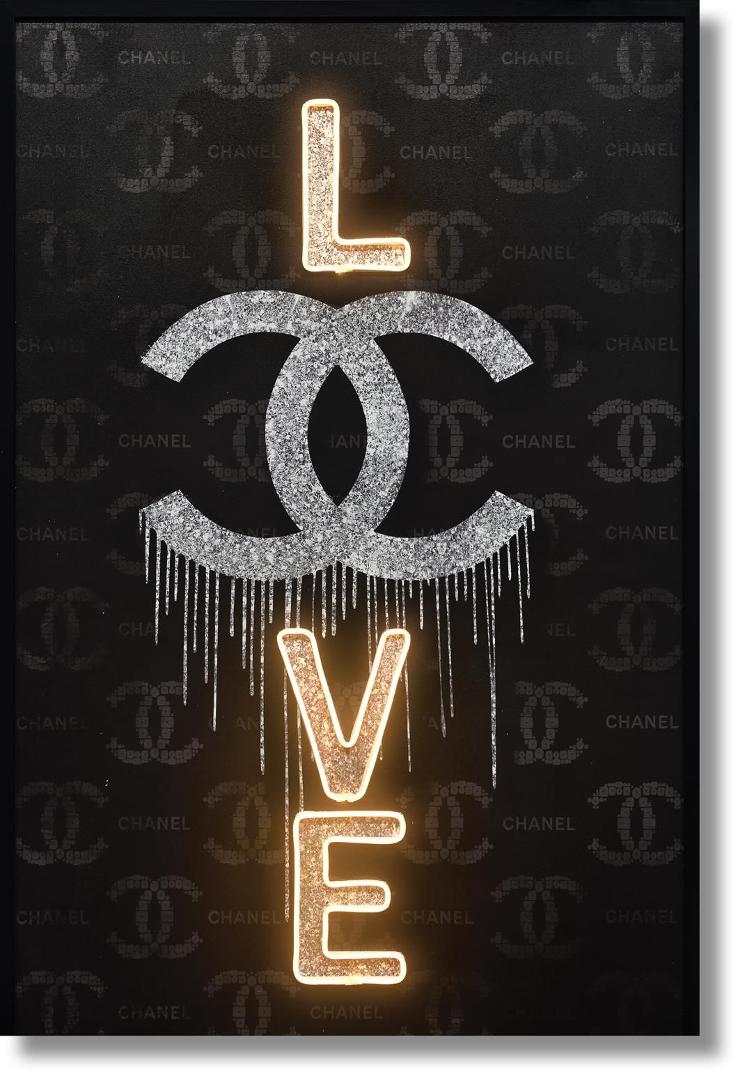 Glowing Urban Glam - 33" x 48" Framed Wall Art