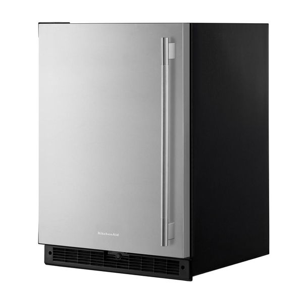 24" Undercounter Refrigerator With Stainless Steel Door, Backlit Touch Controls