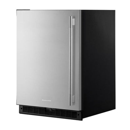24" Undercounter Refrigerator With Stainless Steel Door, Backlit Touch Controls