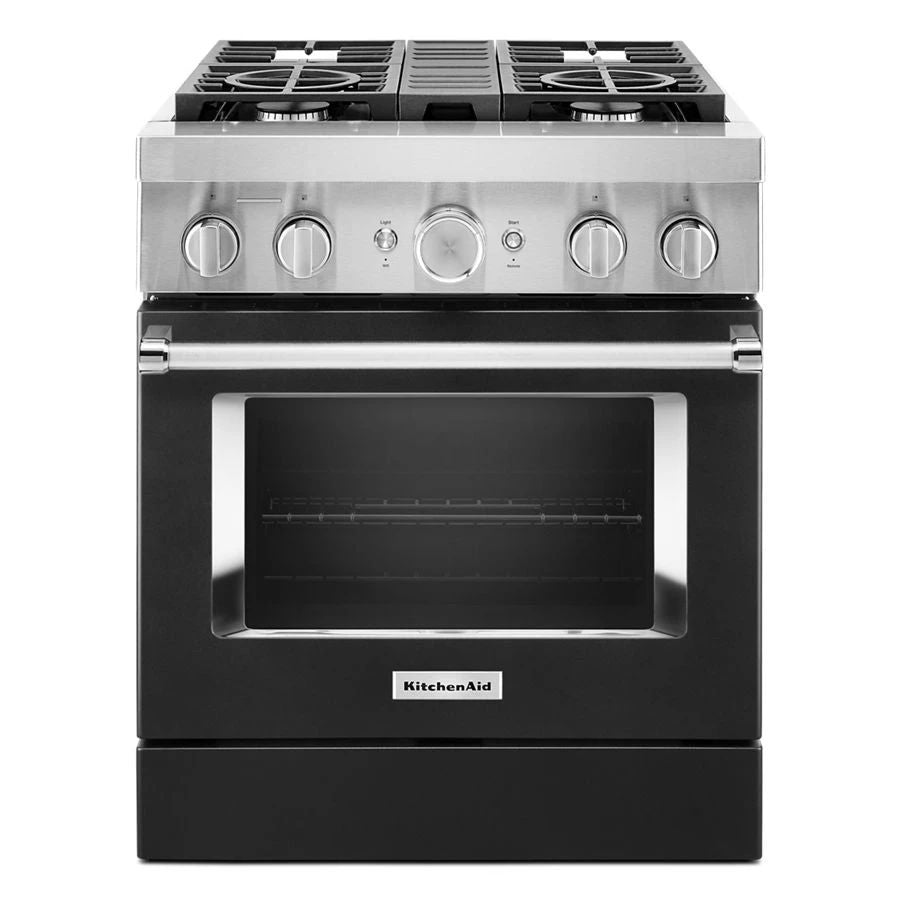 30'' Smart Commercial-Style Dual Fuel Range With 4 Burners - Imperial Black