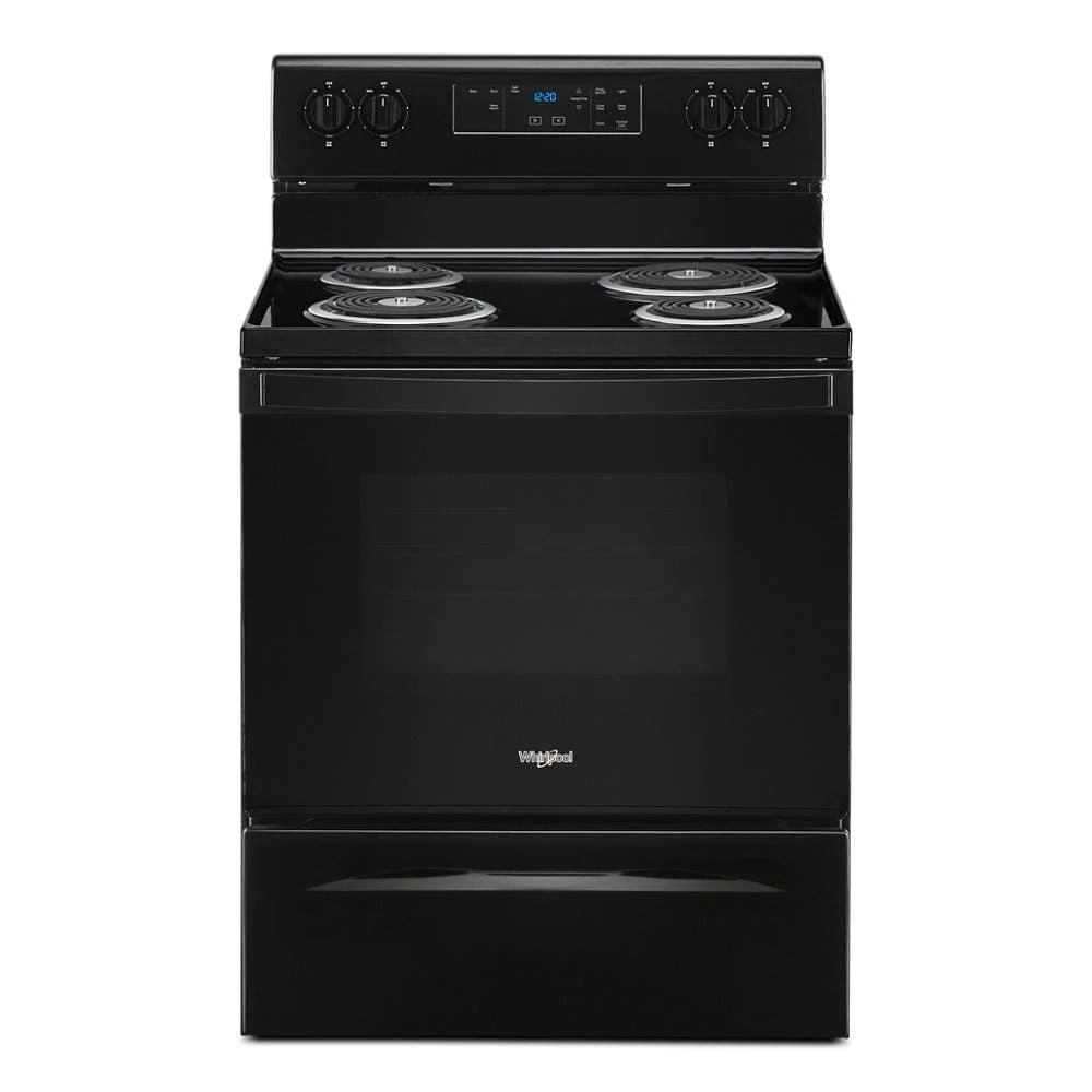 4.8 Cubic Feet Electric Range With Keep Warm Setting - Black