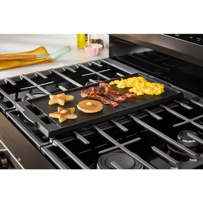 30" Gas Range With Air Cooking Technology, No Preheat Air Fry And Air Baking And Self Clean - Black Stainless