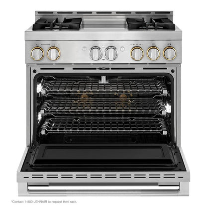 Rise Gas Professional-Style Range With Chrome-Infused Griddle - Stainless Steel