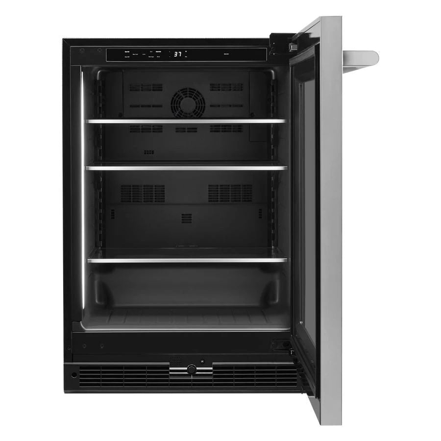 Rise 24" Under Counter Glass Door Refrigerator, Right Swing