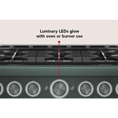 KitchenAid 36" 6 Burner Commercial-Style Gas Range With No Preheat Air Fry Mode - Juniper