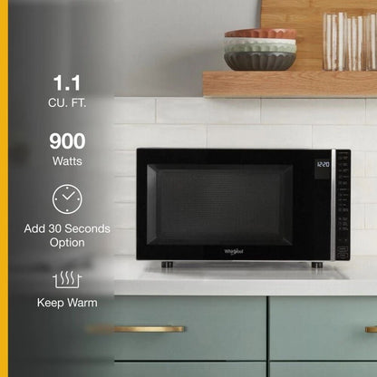 1.1 Cubic Feet Capacity Countertop Microwave With 900 Watt Cooking Power