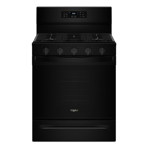 30" Gas Range With Air Cooking Technology, No Preheat Air Fry And Air Baking And Self Clean - Black