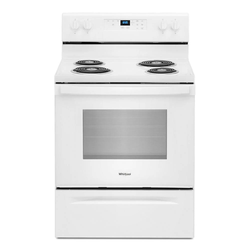 4.8 Cubic Feet Electric Range With Keep Warm Setting - White