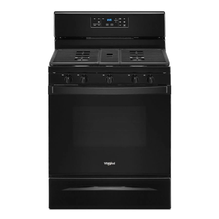 5.0 Cubic Feet Gas Range With Center Oval Burner - Black
