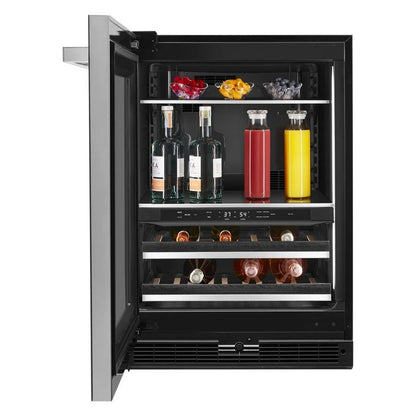 Noir 24" Built-In Undercounter Beverage Center - Left Swing