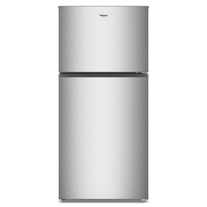 Whirlpool 30" Wide Top Freezer Refrigerator With Total Coverage Cooling, 19 Cu. Ft., Adjustable Glass Shelves - Fingerprint-Resistant Stainless Finish