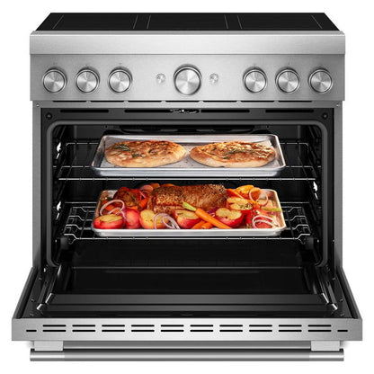 36" 6-Element Induction Freestanding Commercial-Style Range With Air Fry - Stainless Steel