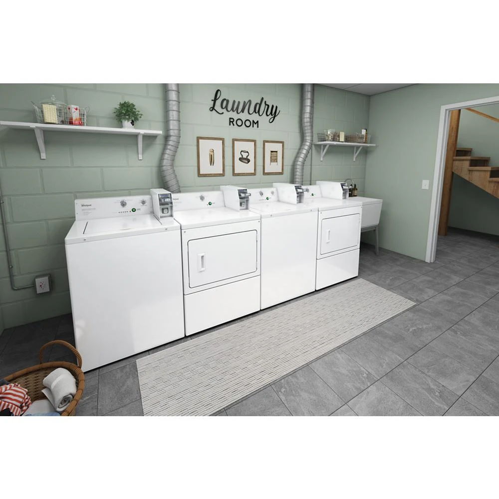 Commercial Gas Super-Capacity Dryer, Coin Slide - White