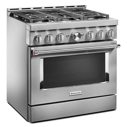 36" Smart Commercial-Style Gas Range With 6 Burners - Stainless Steel
