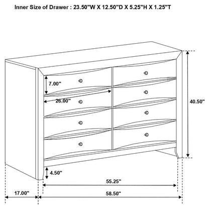 Briana - 8-Drawer Dresser