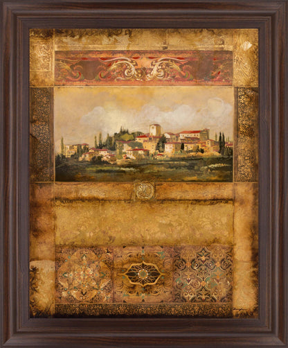Tuscan Village Mosaic - 28" x 34" Framed Wall Art