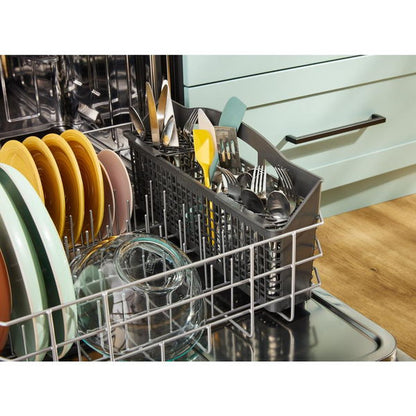 Whirlpool 24" Top Control Dishwasher With Total Coverage Wash And Auto Open Air Dry In Fingerprint Resistant Stainless Steel - Print Resist Black Stainless
