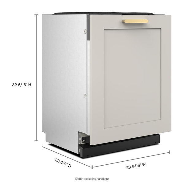KitchenAid 39 dBA Panel-Ready Flush-To-Cabinet Dishwasher With Freeflex Fit Third Level Rack