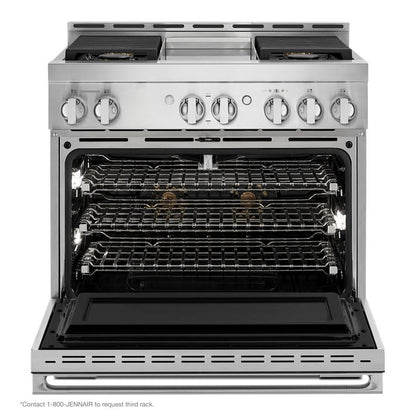 36" Noir Gas Professional-Style Range With Chrome-Infused Griddle
