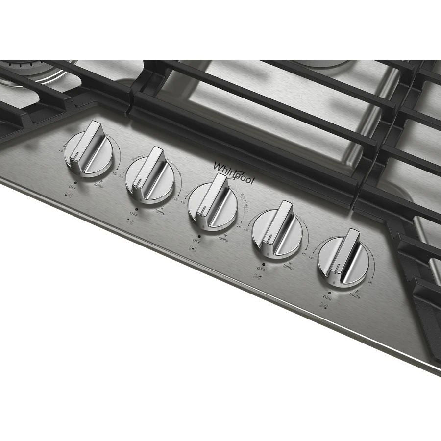 36" Gas Cooktop With 5 Burners And Ez-2-Lift Hinged Cast-Iron Grates