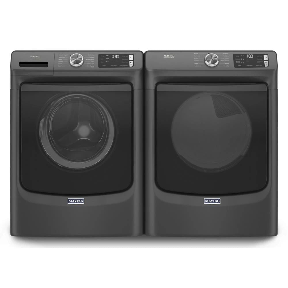 Front Load Gas Dryer With Extra Power And Quick Dry Cycle, 7.3 Cubic Feet - Volcano Black