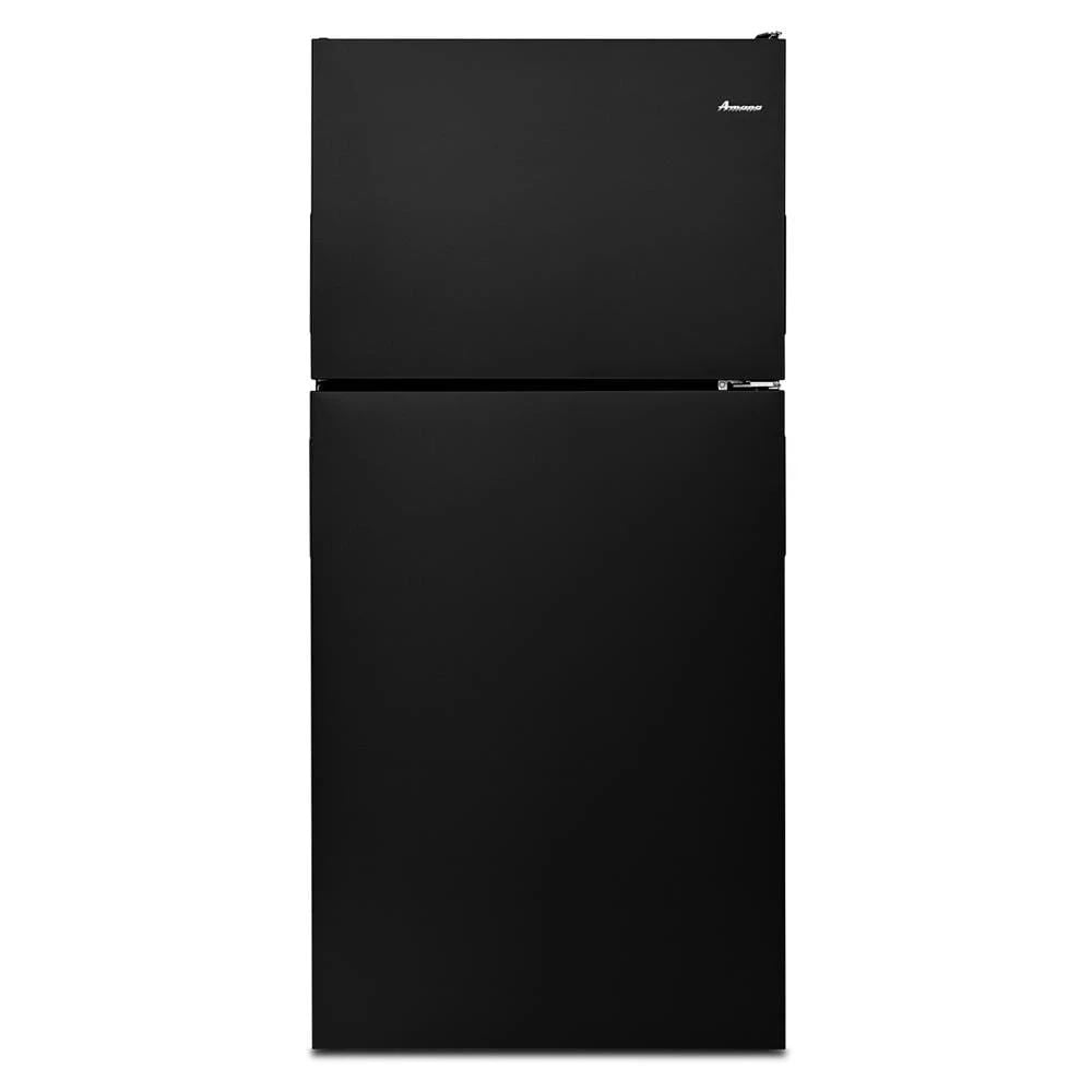 Amana Top-Freezer Refrigerator With Glass Shelves - Black