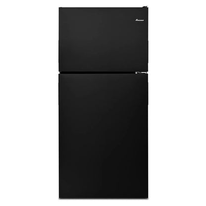 Amana Top-Freezer Refrigerator With Glass Shelves - Black