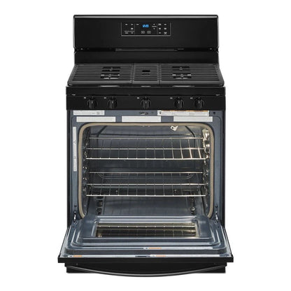 5.0 Cubic Feet Gas Range With Center Oval Burner - Black