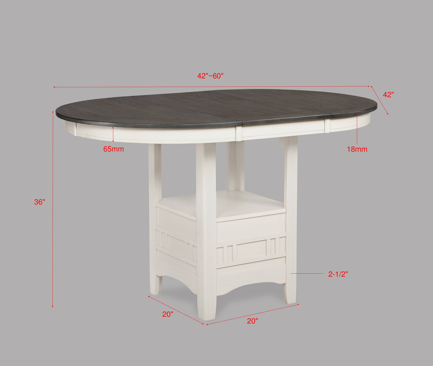 Hartwell - 5 Piece Dining Room Set - White
