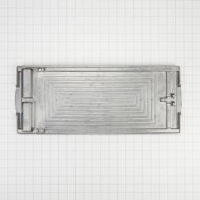 Range Griddle, 2-Divided Grease Wells And Recessed Drain Channels (1" H X 7 3/4" W X 19 3/4" D) - Black With Non-Stick Surface Cast Aluminum