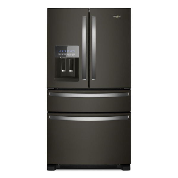 36" Wide French Door Bottom Mount Refrigerator, 25 Cu. Ft. - Print Resist Black Stainless