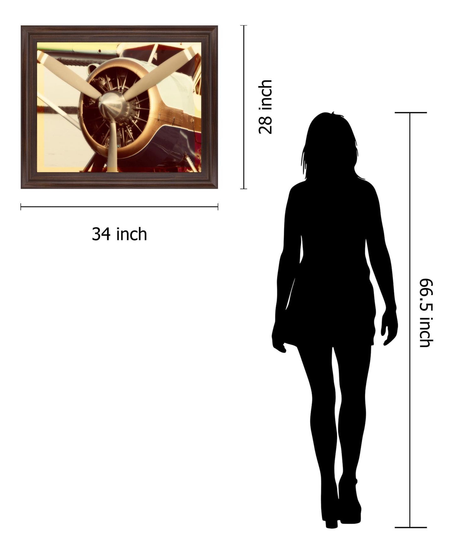 Nostalgic Aviator - 28" x 34" Framed Wall Art