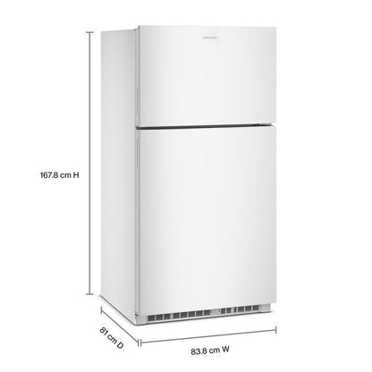 33" Wide Top-Freezer Refrigerator With Dual Crisper Drawers—21 Cu. Ft. - White