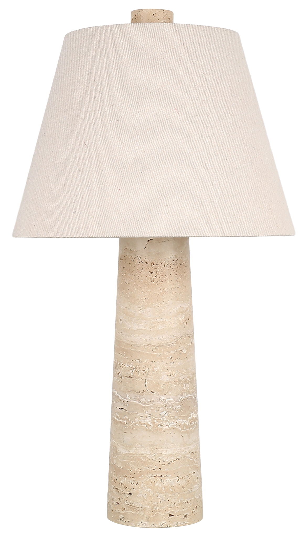 Strata Poise - 24 X 13 - Travertine Accent Lamp (Set of 2) - Natural Travertine Stone