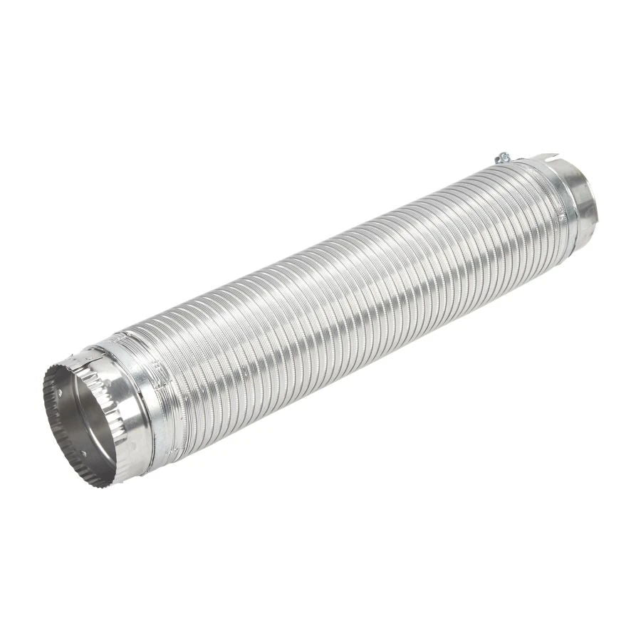 6' Dryer Exhaust Duct Of Snap-Lock Metal, With 1 Male Fitting And 1 Female Fitting For Standard 4" Exhaust Openings