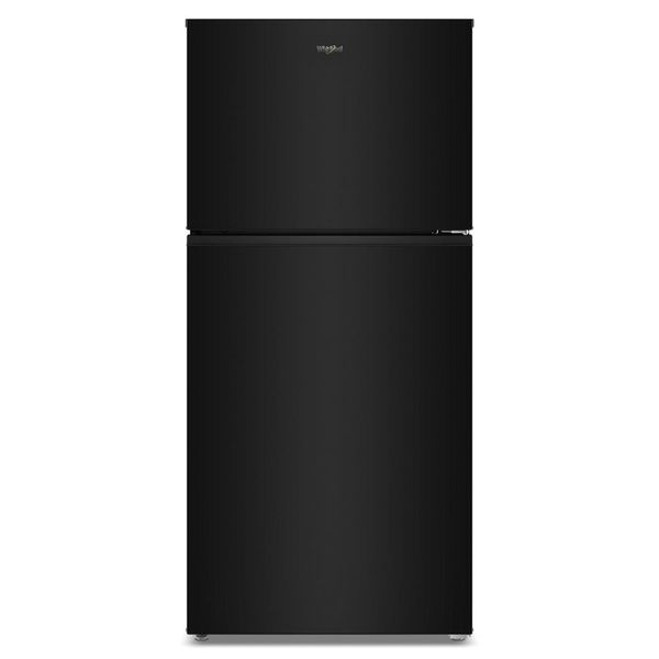 Whirlpool 30" Wide Top Freezer Refrigerator With Total Coverage Cooling, 19 Cu. Ft., Adjustable Door Bins - Black