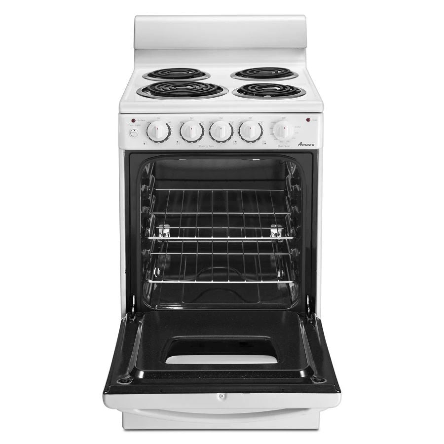 20" Electric Range Oven With Versatile Cooktop - White