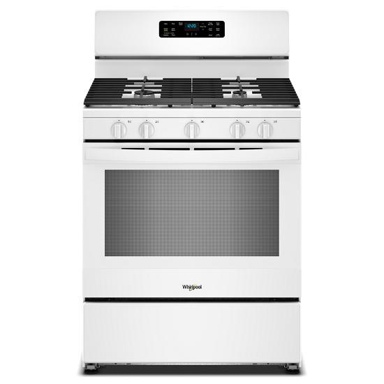 30" Gas Range With Crispy Mode And Griddle Zone - White