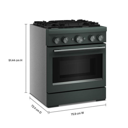 30" 4 Burner Commercial-Style Dual Fuel Range With No Preheat Air Fry Mode - Juniper