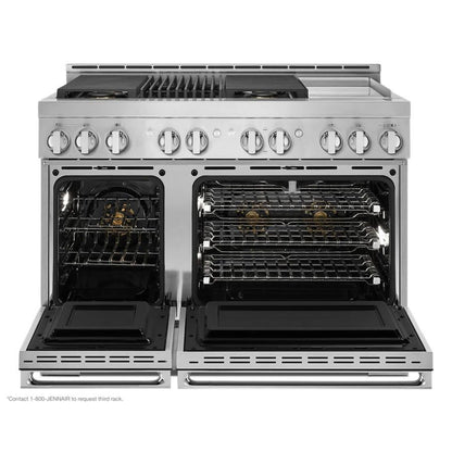 Noir 48" Gas Professional-Style Range With Chrome-Infused Griddle And Grill