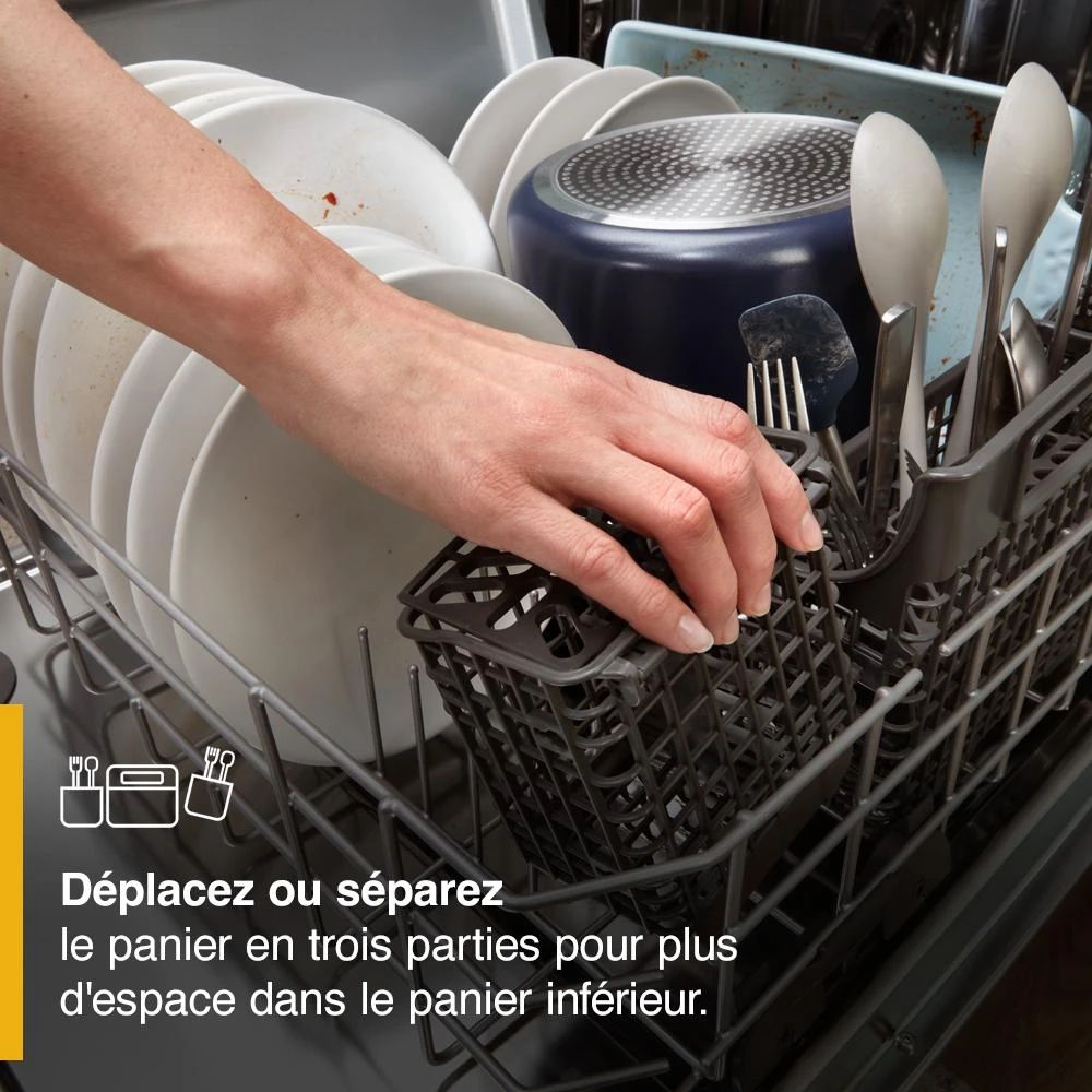24” Stainless Steel Dishwasher With AI Intelligent Wash, 47 dBA - Fingerprint Resistant Stainless Steel