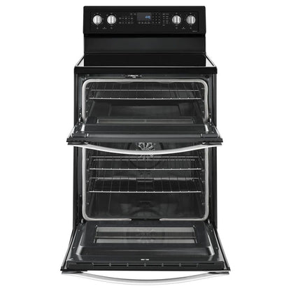 6.7 Cubic Feet Electric Double Oven Range With True Convection - Black Ice