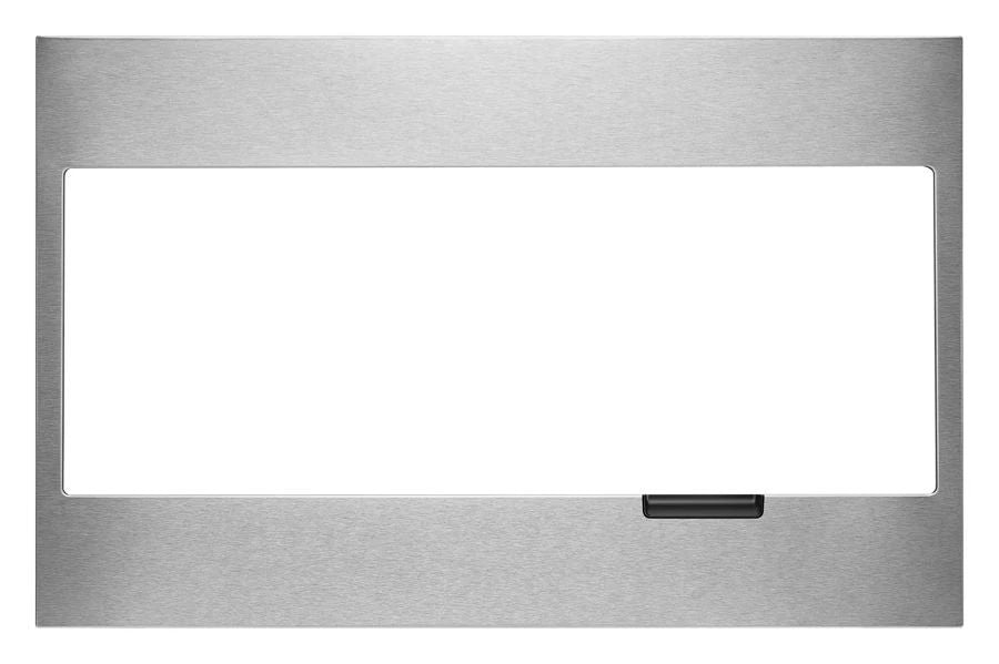 Built-In Low Profile Microwave Standard Trim Kit With Pocket Handle, Fits Cut-Out Height 17-1/2" - Stainless Steel