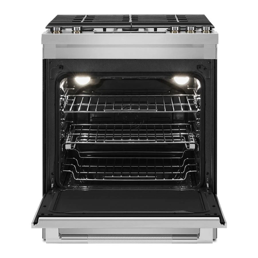 Rise 30" Dual-Fuel Slide-In Range - Stainless Steel