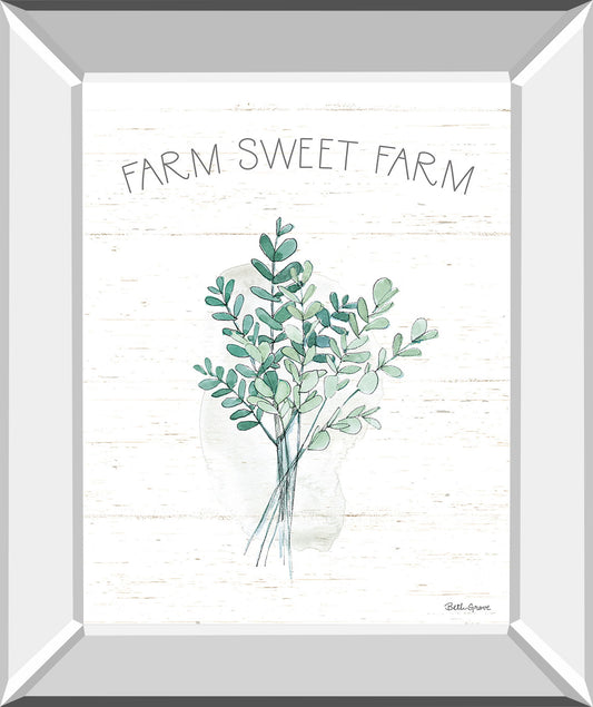 Farmhouse Cotton V By Beth Grove - Mirror Framed Print Wall Art - White